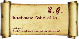 Mutshausz Gabriella névjegykártya